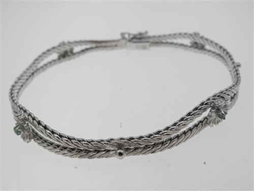 Bracciale Codato Gioielli Donna in Oro bianco Smeraldo CODATO0024 - CODATO0024